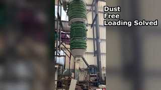 Stofvrije laadgoot, ingebouwde telescoopgoot met stoffilter